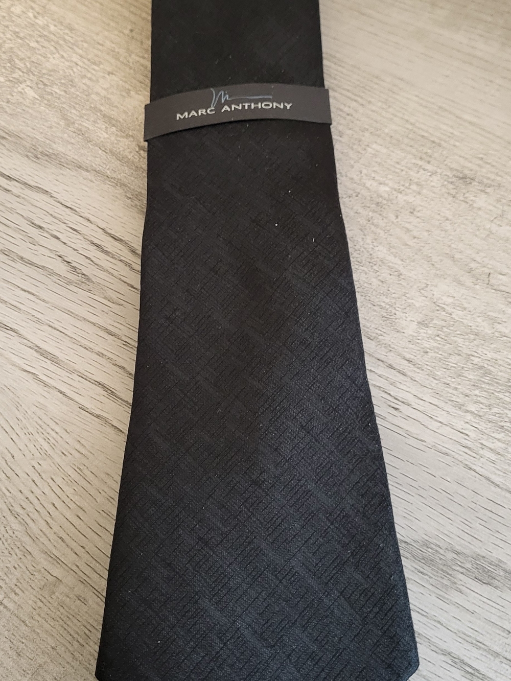 Marc Anthony Black Subtle Crosshatch Tie